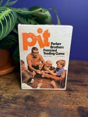 Vintage 1973 Pit Frenzied Trading Card Game with Orange Bell